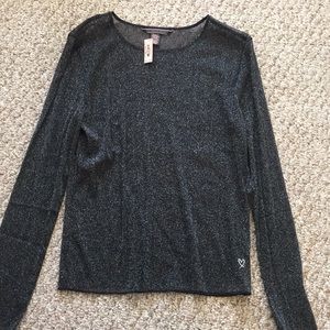 NWT Glittery sheer top